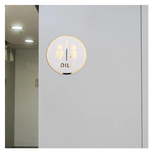 ZHOUXYFDC Toilettenschild Toilettenschild for Damen und Herren, Acryl-Piktogramm, Badezimmer-Aufkleber, Schild, Badezimmerschild for Waschraum, Geschäft, öffentliche Orte, Gewerbe(Style A)