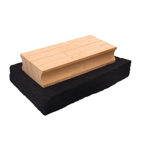 RAYLU PAPER - Borrador para Pizarra de Tiza, Borrador de Madera 100% Natural y Fieltro, Apto para Escuela, Colegio y Universidad