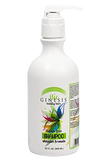 Ginesis Champú saludable sin sulfatos. Detén el cuero cabelludo seco, la picazón, la descamación, el amarillamiento antiestético del cabello gris y otros problemas de cabello y cuero cabelludo