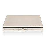 hochwertiges Edelstahl Kartenetui | Ideal als Kreditkarten & Visitenkarten Etuis, RFID Blocker, Kreditkartenetui, Slim Wallet, Visitenkartenetui, Mini Geldbörse | Card Genie Herren & Damen Etui Klein