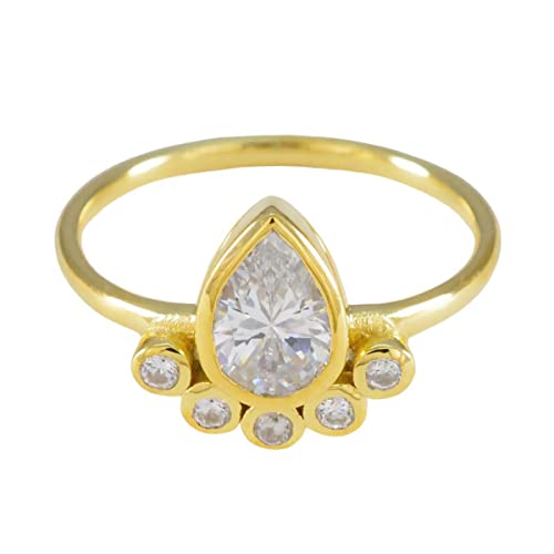 Bague en argent blanc CZ au style antique pour sublimer vos tenues de cérémonie