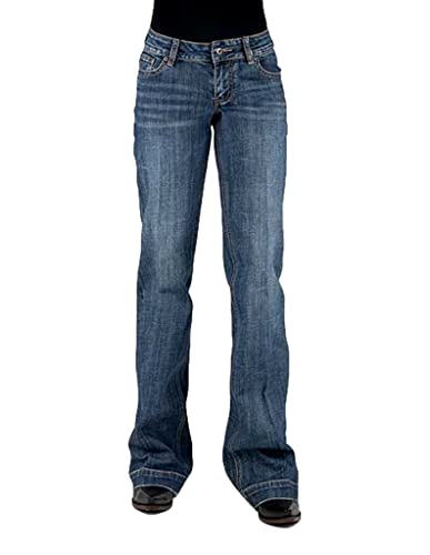Stetson Western Jeans Womens Low Rise 14 Long Blue 11-054-0214-0812 BU