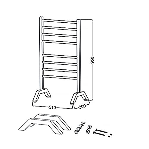 Toallero de pie eléctrico para evitar humedades en textiles de baño con 8 barras 7