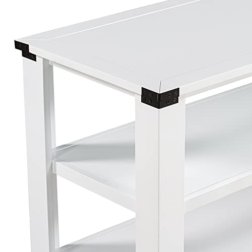 Merax Entryway Table, Modern Console Table Sofa Table For Living Room With 2 Drawers And 2 Shelves, Entryway Table For Living Room And Corridor (White) #TOP6