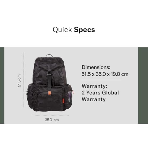 Image of Samsonite Red Abbey Flap Backpack 35 Cms Camouflage Nylon Premium Casual Daypacks for Travel Vol 13 litres