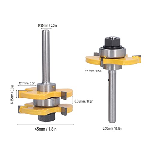 Fresa Em Forma de T de Aço de Alta Velocidade Corte Suave para Carpintaria Design de 3 Dentes para J