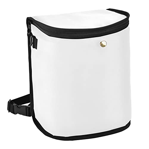 Image of Wudan Small Car Trash Can White Accessories for Garbage Storage Organizer with Lid Waterproof Portable Auto and Truck Interior Seat Bin