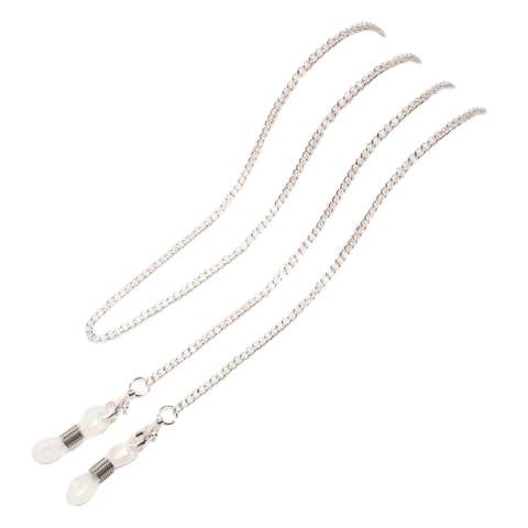BARBUDDY Silver Spectacle Chain For Men-Unisex Lanyard Chains And Spectacle Holders-Eye Glasses Chain Eyeglass Holders-Lanyard String for Specs, Reading Glasses, Sunglasses-Length of Chain-70 cm-image-38