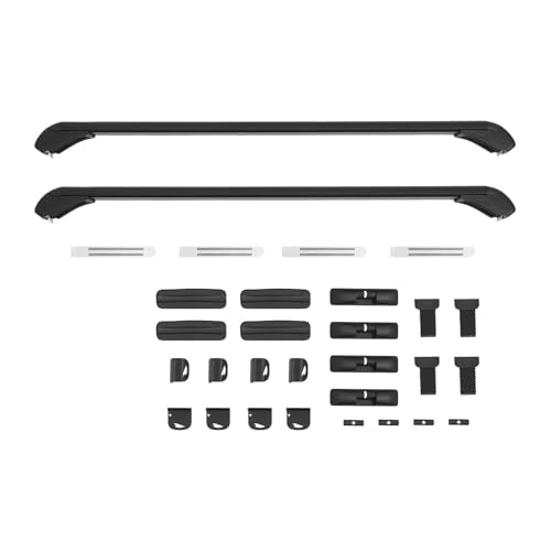 Barres de toit transversales pour voiture 4 portes en aluminium verrouillable