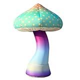OZIS 8FT Giant Inflatable Mushroom with Built-in LED Light & Blower,Portable Inflatable Mushroom for Outdoor Christmas Decoration Garden Party, Easy to Setup