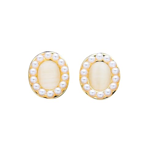 Boucles d'oreilles en argent S925 et jade blanc naturel pour femme