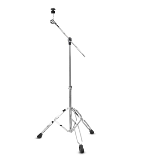 Image of Kadence CYH01 Home Series 2.4kg Cymbal Stand | Adjustable Boom Arm & Gear Tilter | Double-Braced Tripod | Foldable Design | Practice Ready | Chrome Finish