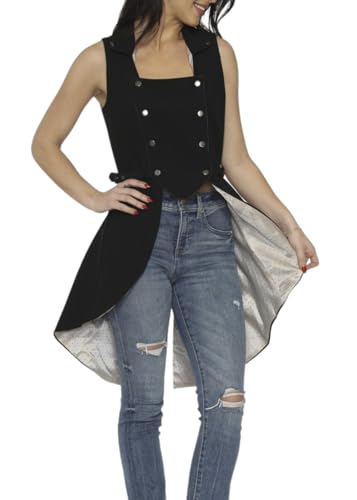 Pretty Attitude Gothic Two Tone Vest Sleeveless Tailcoat Jacket Cosplay Coat2