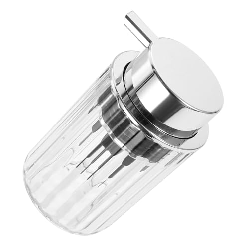 GLEAVI Botella Dispensadora de Espuma Facial Portátil Espumador para Gel Limpiador Diseño Transparente y Plateado Ligero y Duradero para Viajes y Uso Diario
