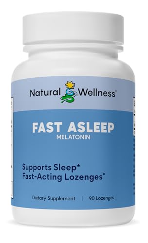 Natural Wellness Fast Asleep – Rapid-Acting Melatonin Lozenges for Restful
