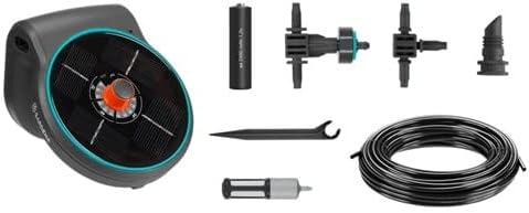 All components of the Gardena AquaBloom set laid out