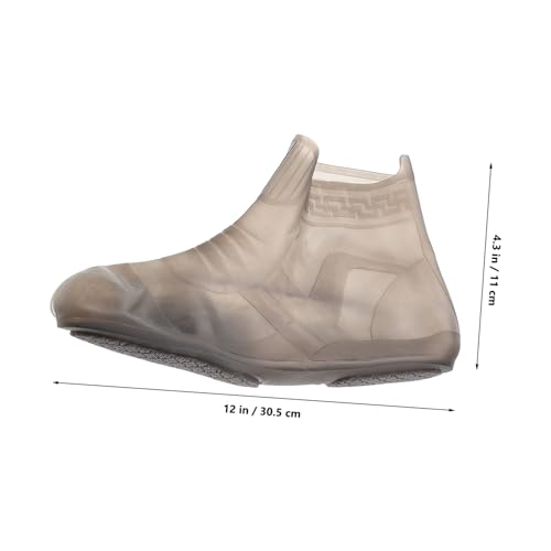 1 par de fundas para calzado de silicona impermeables para lluvia, protectoras de calzado reutilizables para hombres y mujeres, aptas para uso al aire libre miniatura 2
