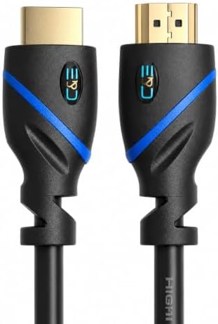 15ft (4.5M) High Speed HDMI Cable Male to Male with Ethernet Black (15 Feet/4.5 Meters) Supports 4K 30Hz, 3D, 1080p and Audio Return CNE570464 (4 Pack)