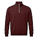 Men's Quarter Zip Pullover Fleece Mock Neck Hoodless Sweatshirt Slim Fit Long Sleeve Business Casual Top 5XL Wine Mens Cable Knit Sweater