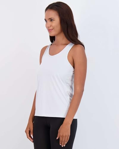 Image of Real Essentials 5-Pack Women's Racerback Tank Top Dry-Fit Athletic Performance Yoga Activewear (Available in Plus Size)