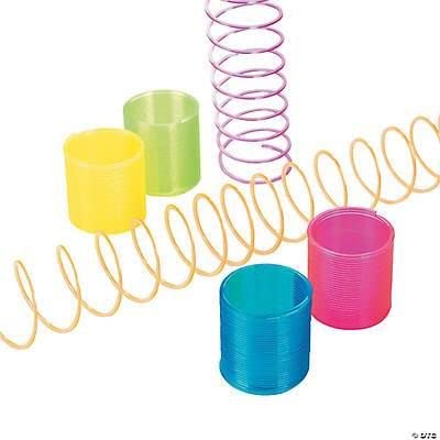 Image of Shivsoft Kid Magic Spring Rainbow Bouncy Expandable Slinky Magic Toys Return Gift, Party Favours (Transparent, Pack of 6)
