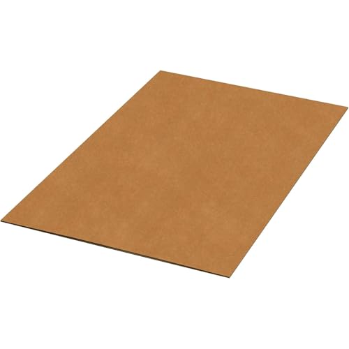 Single-Wall Corrugated Cardboard Sheets, Heavy Duty, Large Size, for Packaging, Layer Separation, Shipping, Mailing, Packing, Product Protection (36x48" 5-Pk)