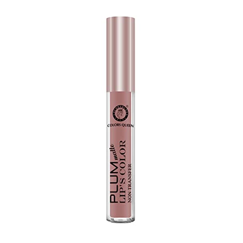 Image of Colors Queen Plum Matte Non Transfer, Water Proof, Liquid Lipstick (Ice Nude) 7 ml