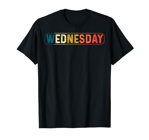Serie vintage de DAYS Of The WEEK «WEDNESDAY» Distressed Camiseta