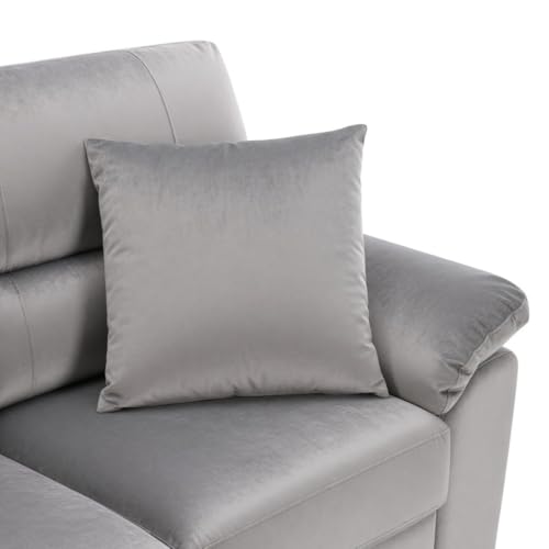 Image of Anderson 2 Seater Sofa for Living Room | Loveseat Sofa | Premium Fabric Sofa for Home Office | Fabric Sofa Set (Light Grey Fabric, 2 Seater)