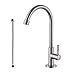KES Lead-Free Kitchen Sink Faucet For Cold Water Only Single Handle Bar Modern Replacement Tap, Brushed Nickel, K8001A1LF-2
