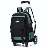 cartable roulettes ultra leger Grande capacité : Ce sac à dos à roulettes mesure 45 x 32 x 15 cm (H x L x P). Il optimise l'espace grâce à ses multiples compartiments de rangement pour une organisation facile. Il peut accueillir votre ordinateur portable, vos vêtements, vos magazines A4, vos livres, un parapluie, une bouteille d'eau, vos fournitures de bureau, etc.