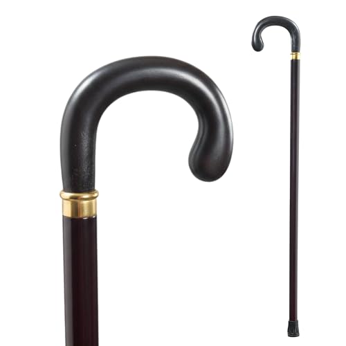 Dress Up America Black Wooden Cane for Kids 32 Inch Solid Wood Cane with Rubber Tip Classic Accessory for Dress Up School Plays Halloween Costumes Themed Events & Performances