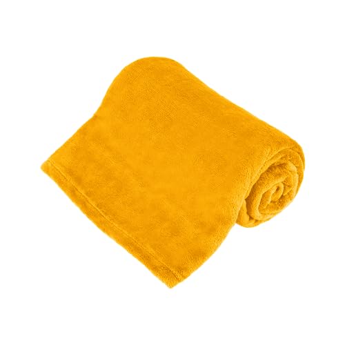 Coperta in pile 150 x 200 cm TSA8901-3 giallo