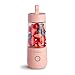 Przenośny blender, 2 w 1 osobisty blender smoothie / sokowirówka z ostrzami 3D 4, 350 mililitrów, akumulator USB, samooczyszczający, do domu, biura lub podróży, różowy