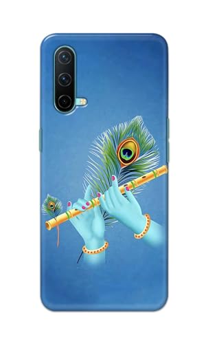 Image of PRINTFIDAA Printed Hard Back Cover Case for OnePlus Nord CE 5G Back Cover (Flute in Krishna Hands) -112