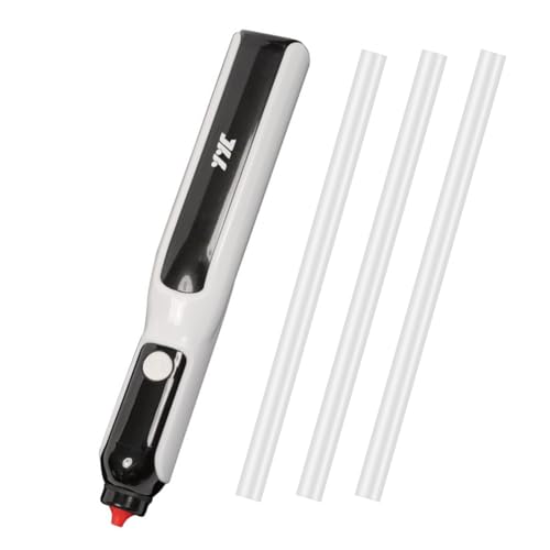 YIWENG ホットメルトグルーマシン、電動ホットメルト接着剤マシン ポータブル コードレス リチウム接着剤押出ツール 7mm グルースティック アプリケーター 家庭用 DIY アート クラフト 手作り接着剤 クイックリペア