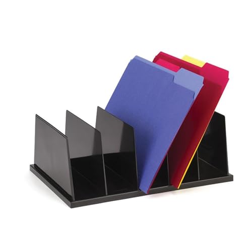 Grand trieur 5 compartiments Officemate noir pour dossiers de bureau