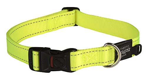 Reflective Dog Collar for Extra Large Dogs, Adjustable from 17-27 inches, Yellow