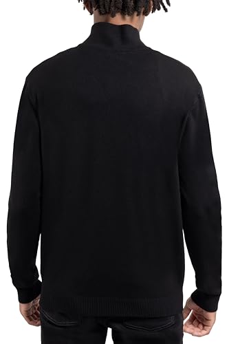 Men's Quarter Zip Mock Neck Knit Soft Sweater, Long Sleeve Classic Fit Pullover Sweater for Men2