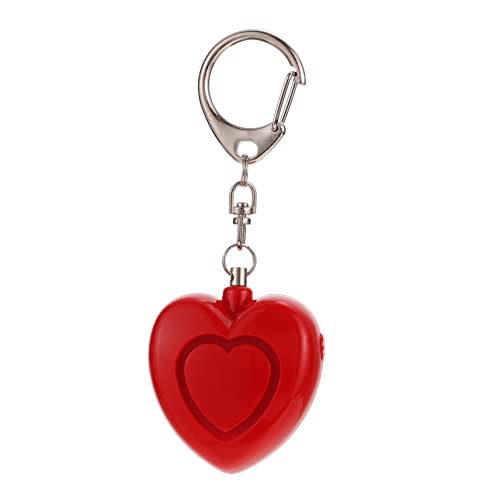 Happyyami Heart Shaped Personal Alarm for Women Self with LED Lights Compact Security Alarm for Emergency Situations Easy to Carry for Personal