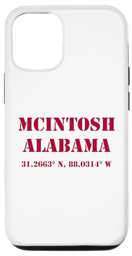 Custodia per iPhone 15 Souvenir delle coordinate McIntosh Alabama