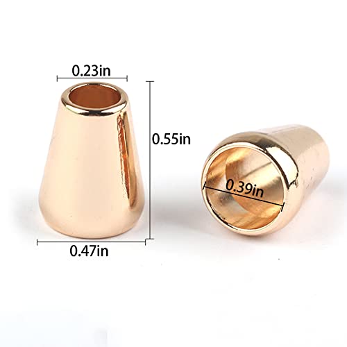 100 Pcs 4 Colors Alloy Conical Bell Metal Cord Rope Locks Fastener Ends Zipper Pull Ends Toggle Clip For Lanyard Clothes Backpack Shoe Bag Diy #TOP1