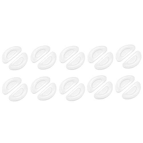 Nose Pads for Glasses,20Pack Silicone Soft Nose Pads for Eyeglasses Non Slip,Stick-on Glasses Nose-Pad GlassesGrips Grippers for Eyeglass Sunglasses.(Clear)