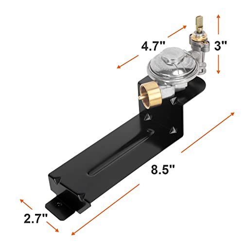 Image of DELSbbq Valve Regulator for Weber Q200 Q220 Series 396001 396002 566001 566002 566801 Gas Grills, Replacement Parts for Weber 80476 Grill Contorl Valve Regulator Assembly