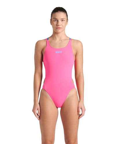 Image of Arena Womens Solid Team Swimsuit Tech Back Multi MaxLife Open Back Bathing Suit Athletic Swimwear