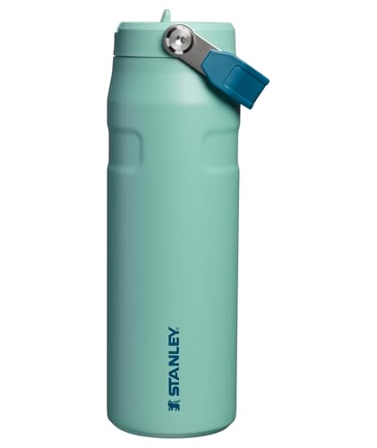 Image of Stanley IceFlow Flip Straw 2.0 Water Bottle 24 OZ | Built-In Straw with Larger Opening | Lightweight & Leak-Resistant | Insulated Stainless Steel | BPA-Free | Spring Green