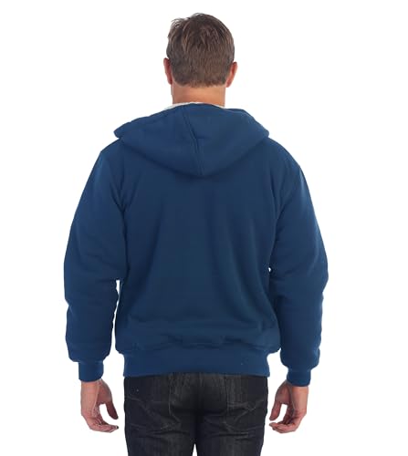 Image of Gioberti Men's Soft Heavyweight Sherpa Lined Fleece Hoodie Jacket