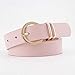Produktbild HKRT Damen Gürtel breit Schwarz Braun Weiß Pink Wildhose Gürtel Frauen Cowgirl Westerngürtel für Frauen rose