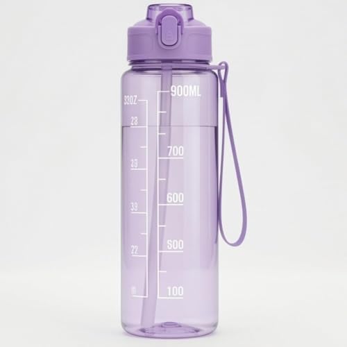 Image of MKY Plastic Motivational Water Bottle 900 ML Sipper Bottle For Adults With Time Measurement BPA Free Water Bottle For Office,Water Bottle For Gym 900ML, Multicolor