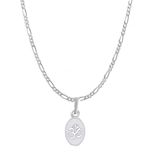 Pendentif spirituel OM en argent 92.5 symbolisant la santé et la richesse intérieure du couple